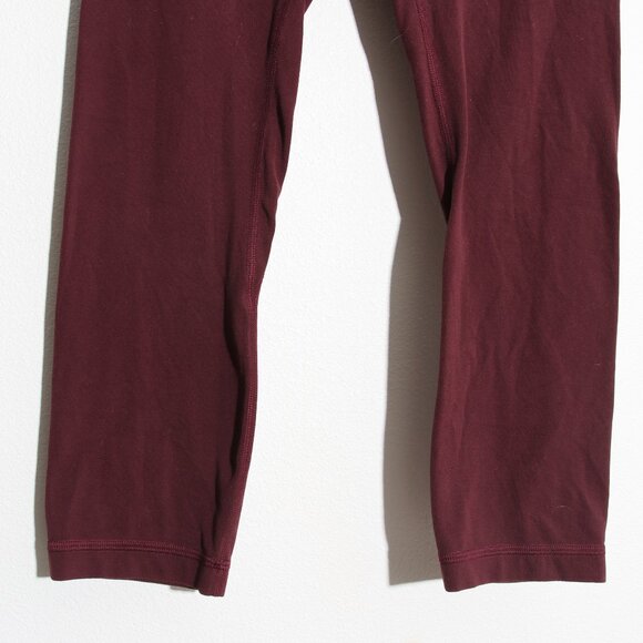 Lululemon Align Crop Leggings *21" Cassis Dark Adobe Red High Rise Nulu Size 2 - Picture 3 of 16